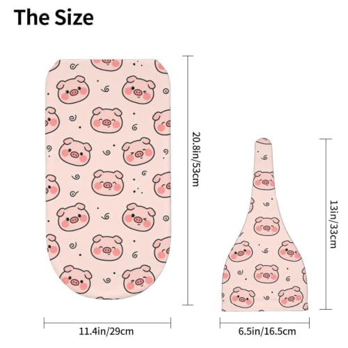 Image of Cute Pig Baby Stuff Swaddle Blanket with Hat, Newborn Receiving Blanket Set