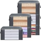 Nifogo Bolsa de Almacenamiento para Ropa, 6 Unidades, Plegable, con Asa Reforzada, para Ropa de Cama, Ropa, Mantas, Almohadas