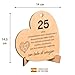 Imagen de CUBIBOO ART Tarjeta de Madera en Forma de Corazón Regalo 25 Aniversario Boda