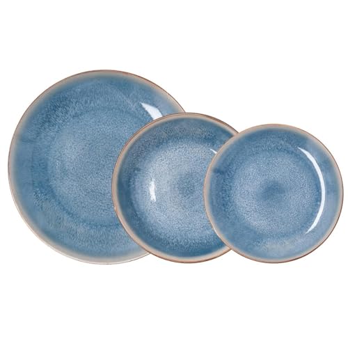 Bidasoa Aura Vajilla Porcelana 12 Piezas   4 Personas Porcelana Apto Microondas Apilable