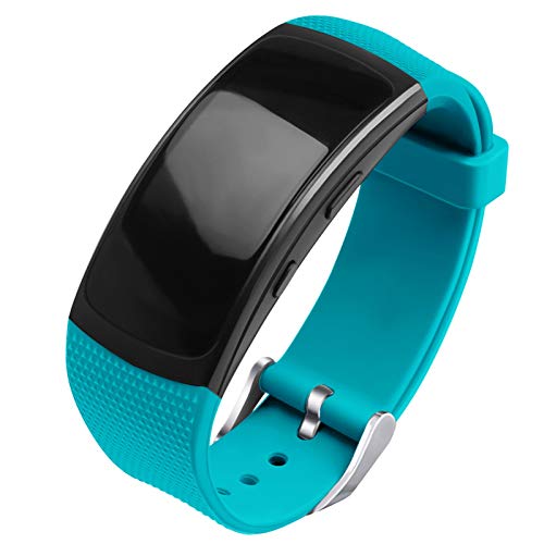 OenFoto Compatible Gear Fit2 Pro/Fit2 Band, Replacement Silicone Accessories Strap Samsung Gear Fit2 Pro SM-R365/Gear Fit2 SM-R360 Smartwatch -Teal