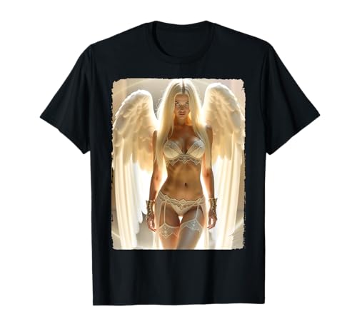 Pinup T-shirt pour fille - Sexy Blonde Ange Girl Pinup T-Shirt