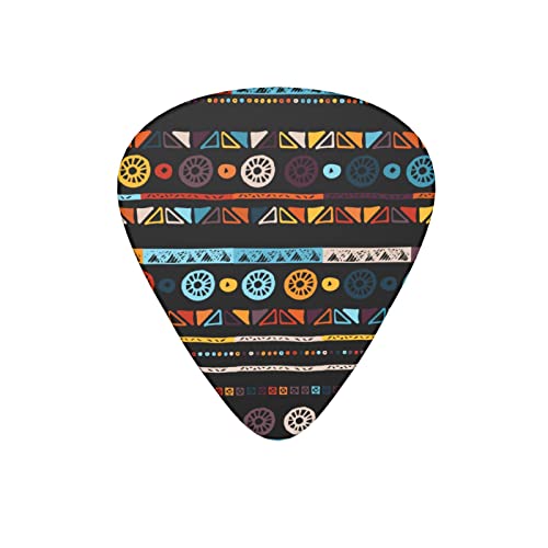 Lot de 12 médiators de guitare ethniques exotiques géométriques noirs pour guitare électrique, basse acoustique, cadeau avec boîte - Les Beatles, Paul McCartney, John Lennon, RIngo Starr, George Harrison Lot de 12 médiators de guitare ethniques exotiques géométriques noirs pour guitare électrique, basse acoustique, cadeau avec boîte