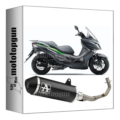 Escape Arrow Urban de aluminio negro con fondo de acero para moto Kawasaki J-300