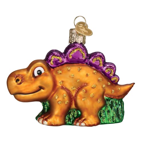Old World Christmas A-Roarable Stegosaurus Glass Blown Ornament for Christmas Tree