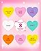 Oomloid 500 PCS Valentines Day Heart Stickers for Kids, Happy Valentines Day Love Stickers Conversation Hearts for Valentines Day Accessories Cards Valentines Candy Envelopes Gifts Classroom