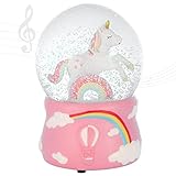 Unicorn Snow Globes for Kids, Wind Up Snow Globe for Girls, 100MM Musical Snowglobe for Adults, New