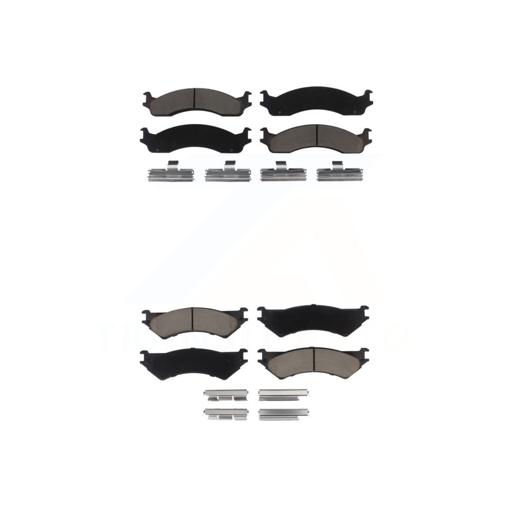 CMX Front Rear Ceramic Brake Pads Kit Replacement For Ford E-350 Super Duty E-250 Econoline Club Wagon KCX-100258