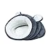 Thick Pet Bed Sofa with Cute Pet Ears Style Pet Tent Cave Bed For Small Medium Cats Dogs Pets Sleeping Bag, Premium Warm Soft Non-Slip Sleeping House Bed,60x50x35cm,Grey