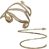 OCTCHOCO Simple Gold Swirl Arm Cuff Fashion Armlet Armband Bangle Bracelet 2.8