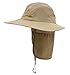 Home Prefer Adult UPF 50+ Sun Protection Cap Wide Brim Fishing Hat with Neck Flap Khaki