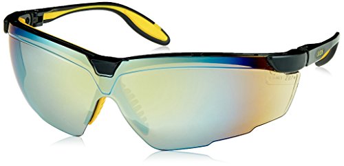 UVEX by Honeywell S3523 Genesis X2 Safety Eyewear, Black and Yellow Frame, Gold Mirror Ultra-Dura Hardcoat Lens