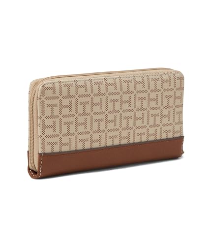 Tommy Hilfiger Jaclyn II Zip Around Wallet Coated Square Monogram Fawn/Cognac One Size2