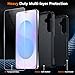 SPIDERCASE Designed for Samsung Galaxy S25 FE Case,[10 FT Military Grade Drop Protection],2 Pack [Tempered Glass Screen Protector+Camera Lens Protector] Heavy Duty Shockproof Case,Black