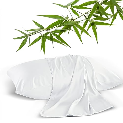 2 Pack Cooling Pillowcases for Hot Sleepers & Night Sweats, 400...
