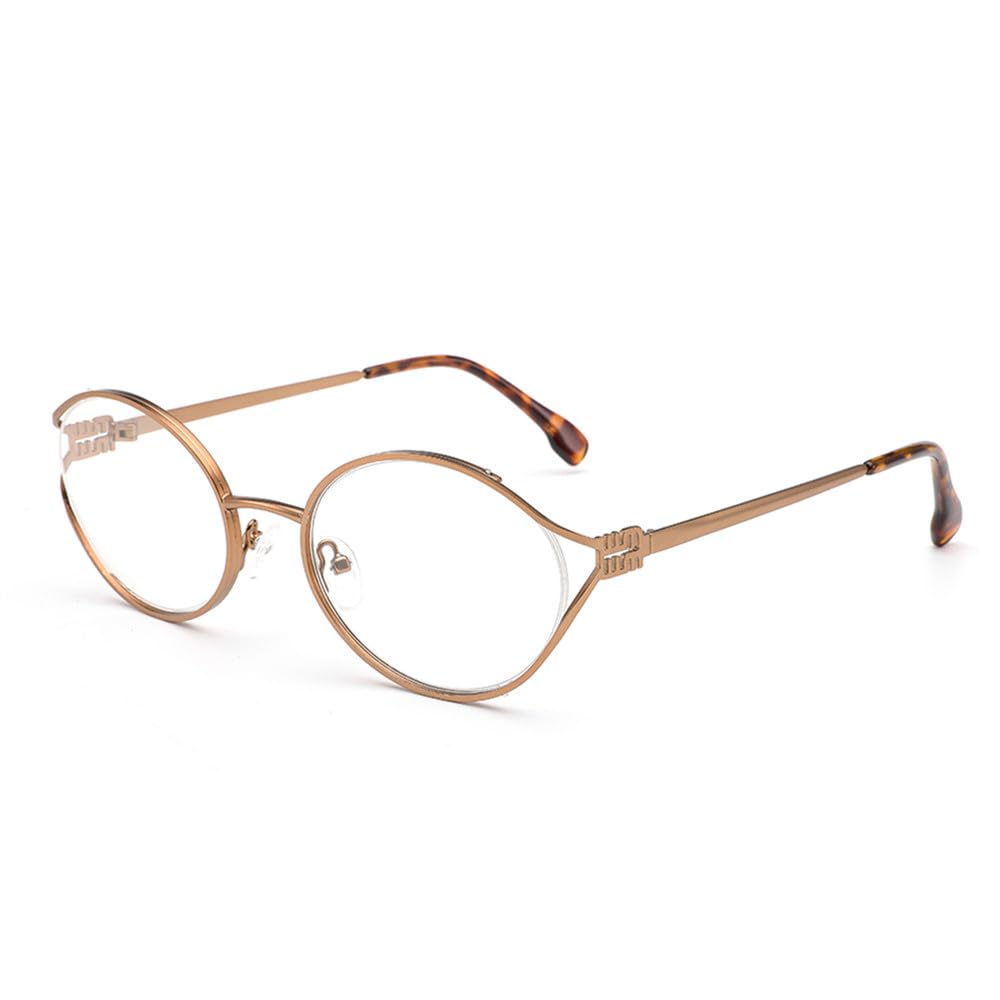 Occhiali da Sole ovali con Montatura in Metallo retrò per Donna Uomo Guida tonalità Maschili Lenti Piccoli Occhiali da Sole UV400