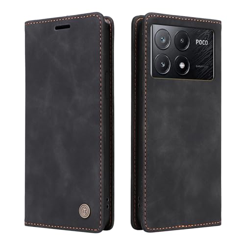 �Ή��@�� for Xiaomi Poco X6 Pro 5G,�Ή��@�� for Redmi K70E 5G �t���b�v�L�b�N�X�^���h�iPU���U�[�j���C�J���J�[�h�X���b�g �E�H���b�g�X�^�C���ی�P�[�X Black