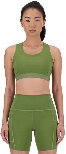 New Balance Womens Nb Sleek Medium Support Pocket Sports Bra