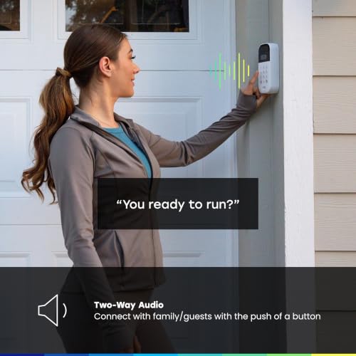 myQ Smart Garage Door Video Keypad with Wide-Angle Camera,Customizable PIN Codes,and Smartphone Control–Take Charge of Your Garage Access Works with Chamberlain, LiftMaster and Craftsman openers,White