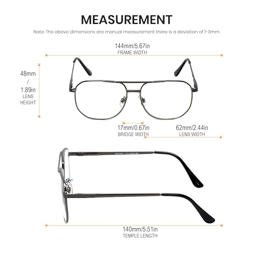 Image of Calabria 1106 Metal Aviator Reading Glasses in Gun-Metal or Gold