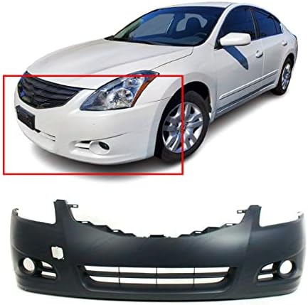 FitParts Compatible with Front Bumper Cover 2010-2012 Nissan Altima Sedan Base SL SR S Hybrid Sedan 10-12. New, Primed and Ready for Paint. with Fog Light Holes. NI1000268 62022ZX00H 2011