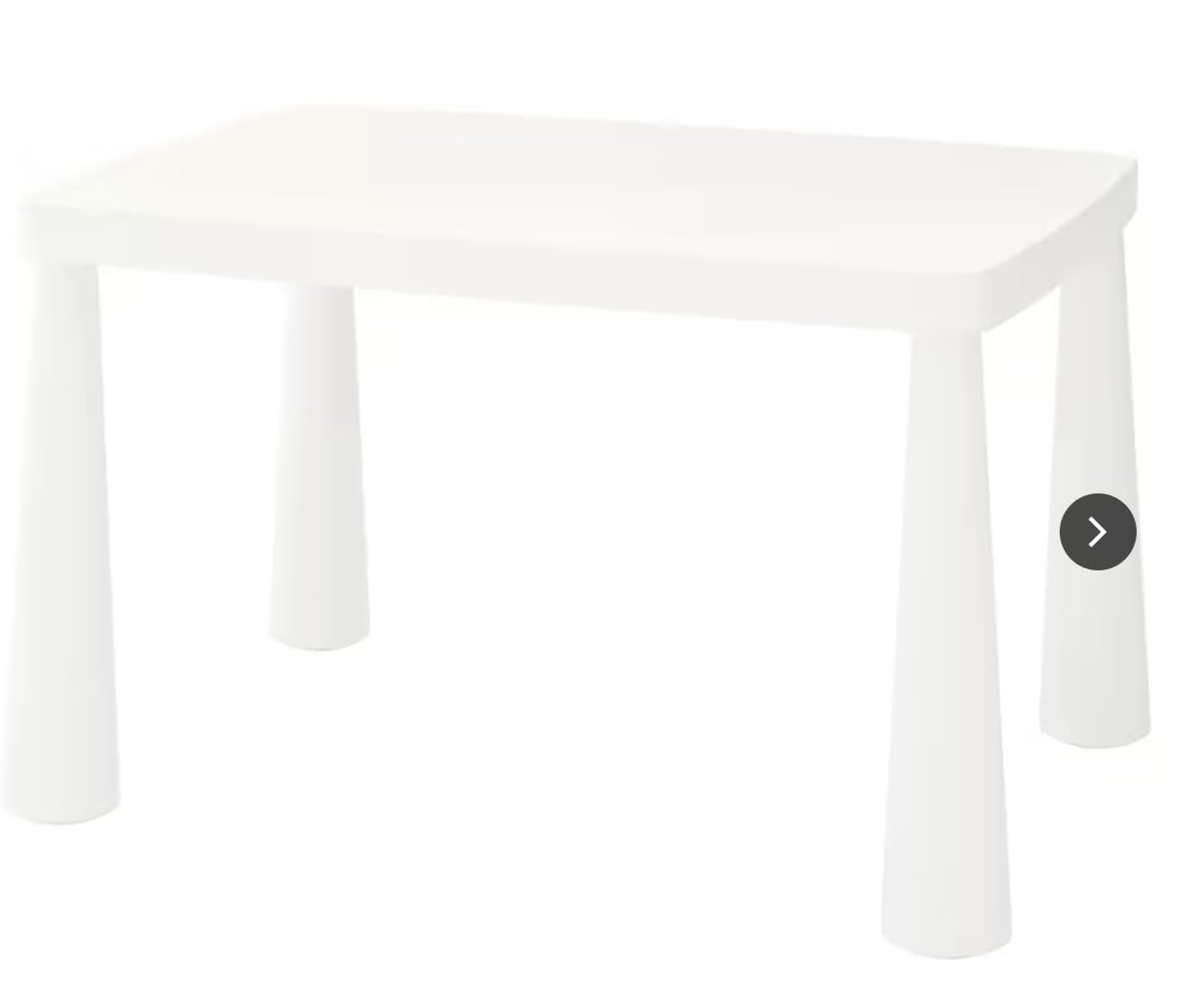MARIAS KOMMERCE Mammut Kids Play Table, 77x55 cm (30 3/8x21 5/8 inches), White, Indoor/Outdoor