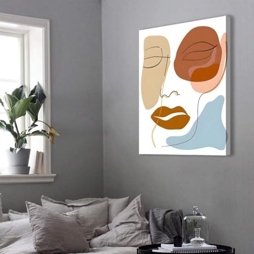 Toile murale abstraite avec impression minimaliste moderne 50x70