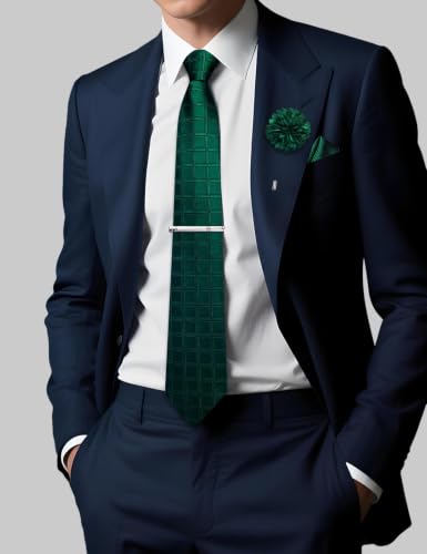Image of DiBanGu Silk Zipper Ties for Men, Formal Pre-tied Necktie | Adjustable Tie,6PCS,Various Design Styles,Jacquard Woven,Skin-friendly,Practical Gift,Great for Wedding Party,Business Formal