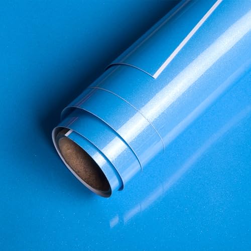 Image of Itsy Bitsy Colour Changing Adhesive Vinyl Cold Sky Blue to Purple,12inchX2ft,1 Roll|for Home Kitchen,Oil Proof,Table Top,Car Wrap Sheet,Wallpaper, Waterproof Vehicle Sticker