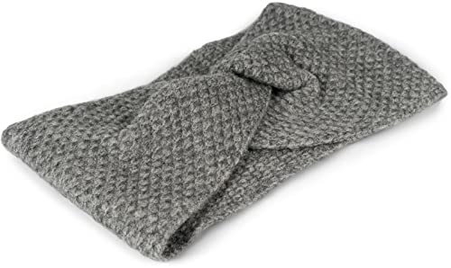 styleBREAKER Ladies Knitted Headband with Waffle Pattern and Twist Knot, Warm Winter Hairband, Headband 04026060, Colour:Grey - Image 2