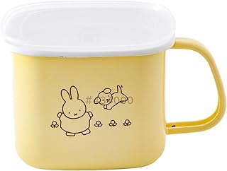 富士ホーロー(Fuji Horo) Miffy Pastel Square Miso Pot, Yellow