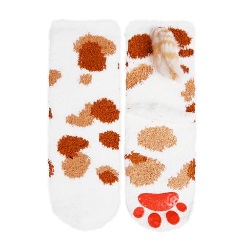 Image of Benefeet Sox Women Fuzzy Socks Funny Cat Gifts Cozy Soft Fluffy Winter Warm Sleeping Cute Animal Slipper Socks for Cat Lover