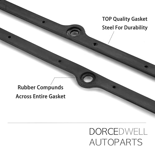 Image of SBC Valve Cover Gaskets for Small Block Chevy 283 305 327 350 383 400 | Replaces OE 7484BOX 1628 - Steel Core Rubber Silicone Valve Cover Gasket