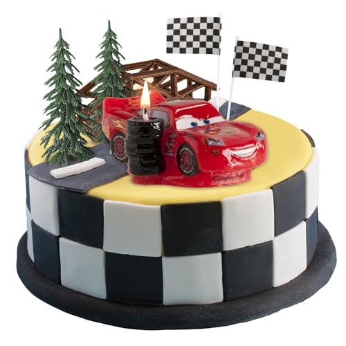 Dekora Kuchendeko Geburtstag | Disney Pixar Cars Geburtstagskerze Kinder-8,5 cm, Mehrfarbig