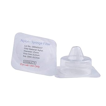 Sterile Syringe Filter Nylon Hydrophilic Filtration 0.22 um Pore Size, 25 mm Membrane Diameter Sterile Nylon Membrane Individually Packed 20/pk by Labfil