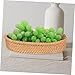 SOLUSTRE Woven Snack Basket for Home Vintage Oval Fruit Storage Holder Decorative Catch All Dish for Keys and Snacks present Occasion