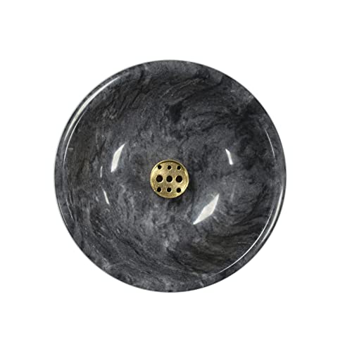 Marble Incense Holder, Incense Holder For Sticks, Incense Sticks Holder, Palo Santo Holder, Smudge Bowl, Sage Bowl, Sage Holder, Marble Bowl (Black) #TOP3