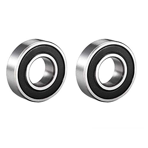 2 Pack Deep Groove Ball Bearing Double Side Rubber Sealed Deep Groove Ball Bearings 12mm x 28mm x 8mm