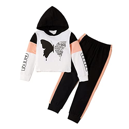 Image of Axumity Toddler Baby Girls Clothes Long-sleeve Tie Dye Hoodie Sweatshirt Pants Hooded Outfit Set
