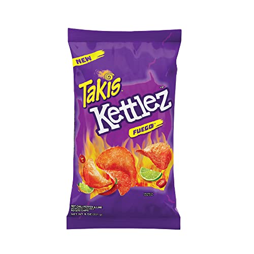 Takis Kettlez Fuego Potato Chips, Hot Chili Pepper And Lime Artificially Flavored Chips, 8 Ounce Bag #TOP9