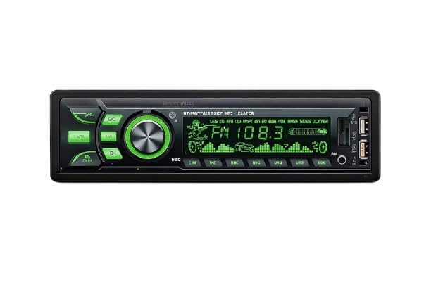 Image of Premium Car Stereo Mp3 Player | 4X50W High Bass Audio Output | in Dash Bluetooth Music System | USB Tf Card Support | Fm Radio Tuner | Vibrant Multi Color Led Display