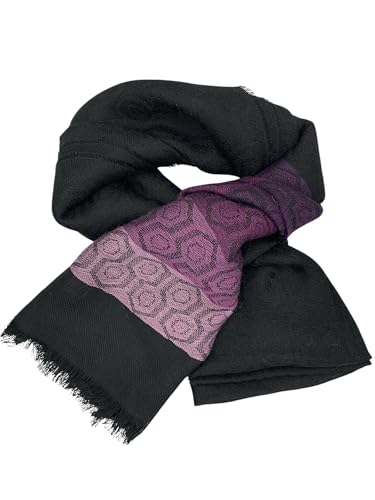 Châle femme noir et violet idéal pour vos soirées fraîches