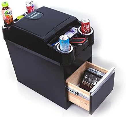 IWANNA Car Center Console Box Black Carbon Cup Phone Drink Sunglass Holder Tray Armrest Drawer Mini Van Truck Starlex Porter Wagon Carnival SUV RV Bongo Trajet Universal Made in Korea