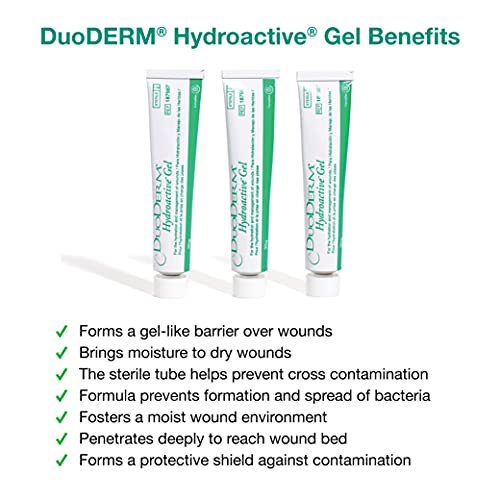 Convatec Duoderm Hydroactive Sterile Gel, 30 Grams Tube For Management Of Partial And Full-Thickness Wounds, Aids Autolytic Debridement, 187987, Box Of 3 Tubes #TOP2