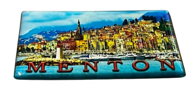 Magnete Frigorifero 3D Mentone (Menton) Francia – Souvenir Viaggio In Resina – Decorazione Casa E Ufficio – Regalo Originale