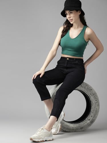 Image of GUTI Womens High Rise Crop Length Jeans()