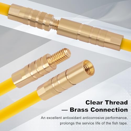 image for Boeray 22FT Fiberglass Running Electrical Wire Cable Pulling Fish Tape