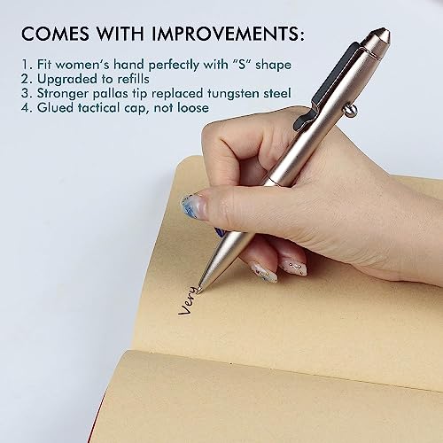 SMOOTHERPRO Bolt Action Pen Ballpoint Pen Weight Balanced Stainless Steel Clip for Office School Business Color Black (TP026) - Image 3