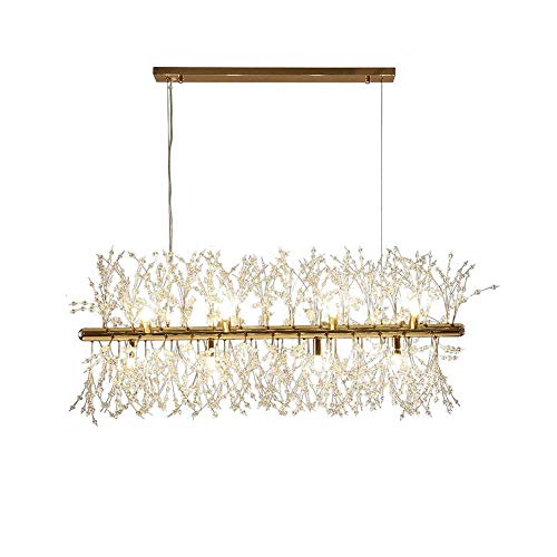 Lustre en fer industriel doré TYKHGFS design haut de gamme 12 lampes