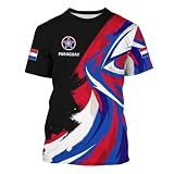 BJU Paraguay Flag Soccer Jersey Sports Fan Jersey Collection Football Training Apparel T-Shirt Crewneck Short...